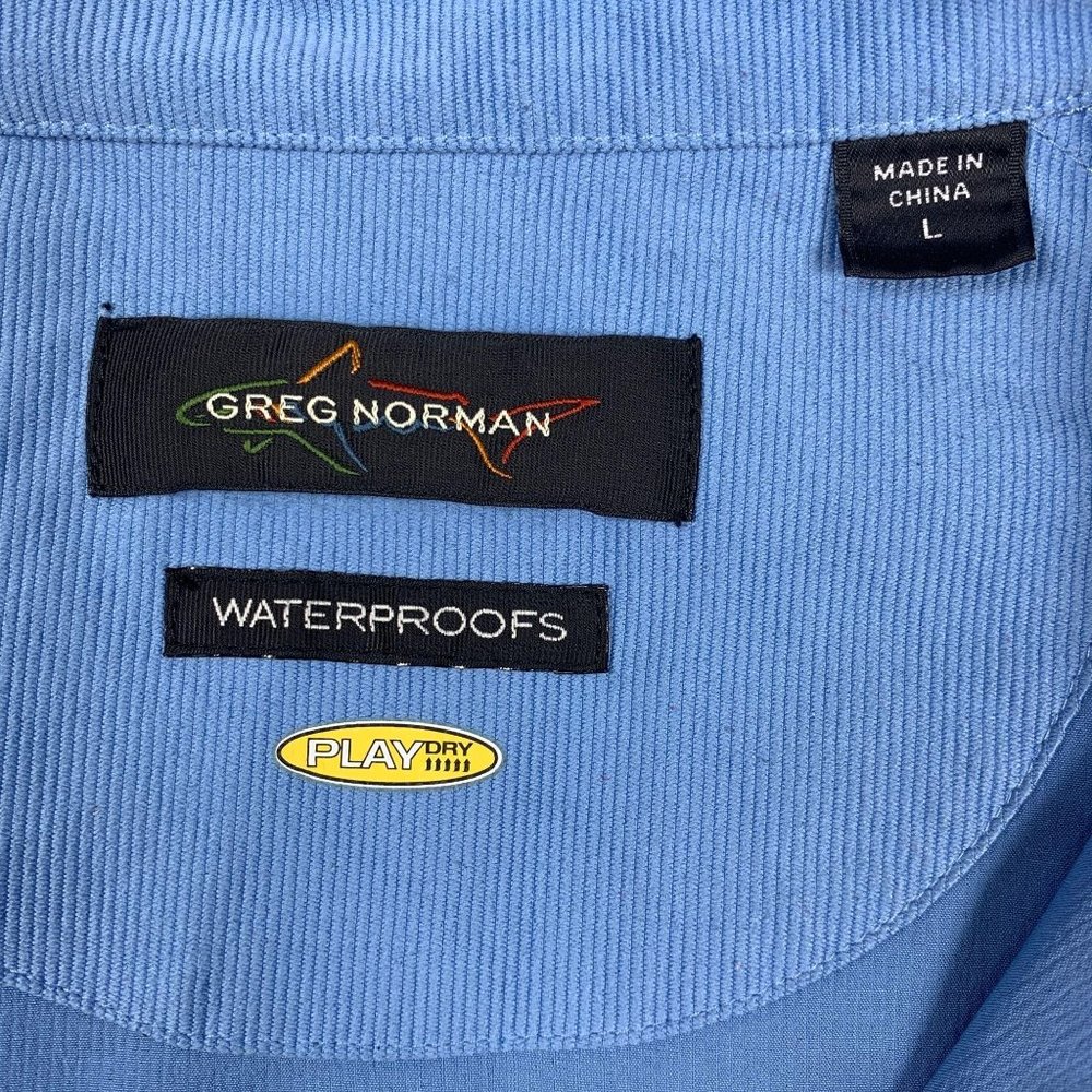 Greg Norman Waterproofs Pullover Jacket Blue Golf - image 3